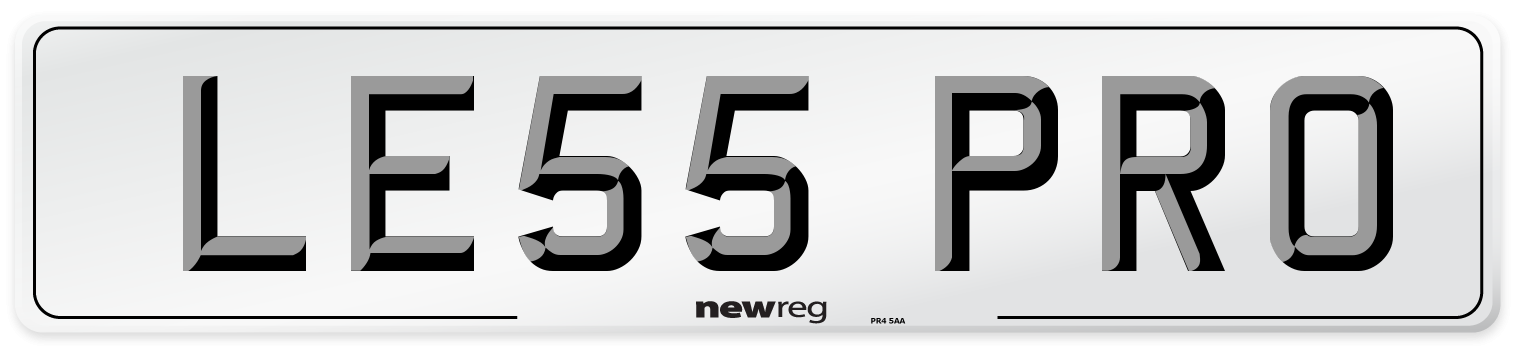 LE55 PRO Number Plate from New Reg